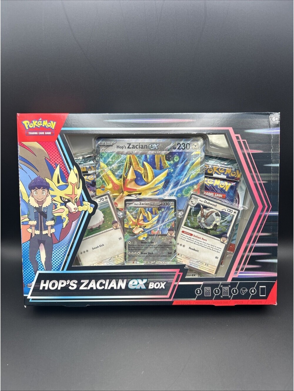 Pokemon TCG Hop’s Zacian ex Box 4 Booster Packs Promo NEW Factory Sealed